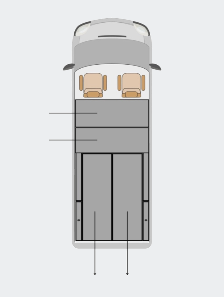 Van Four Drawer System – Two Rear + Two Side