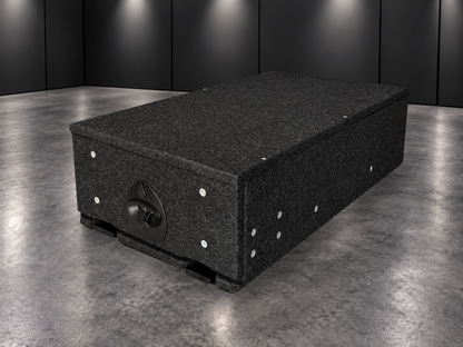 INFINITY drawer closed with original carpet finish and lockable handle