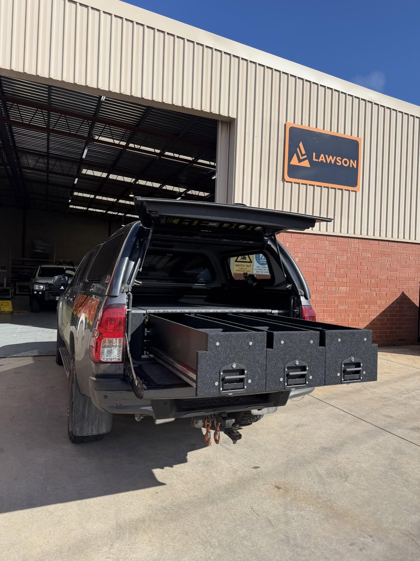 Toyota HiLux Lawson Automotive three drawer system
